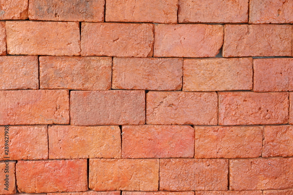 Brown bricks making into the background Brown bricks making into the background