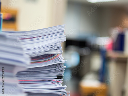 Stack of document on the table , business concept © bambambu
