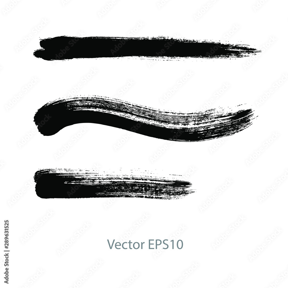 black brush stroke stripes. vector illustration black brush stroke stripes. vector illustration