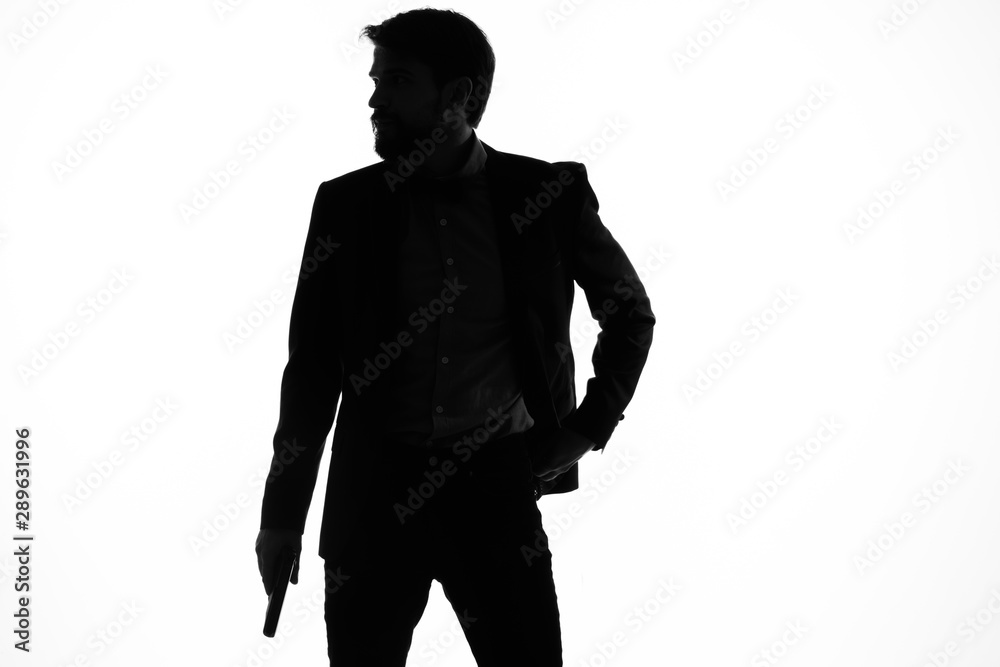 silhouette of a man
