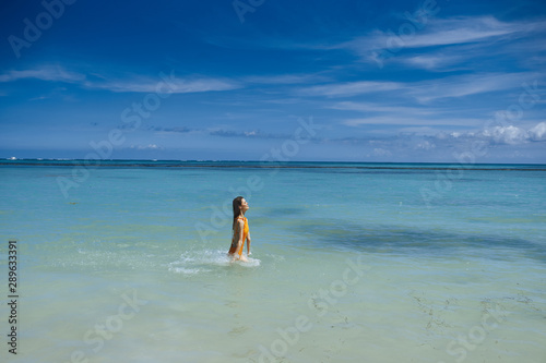 young woman on the beach