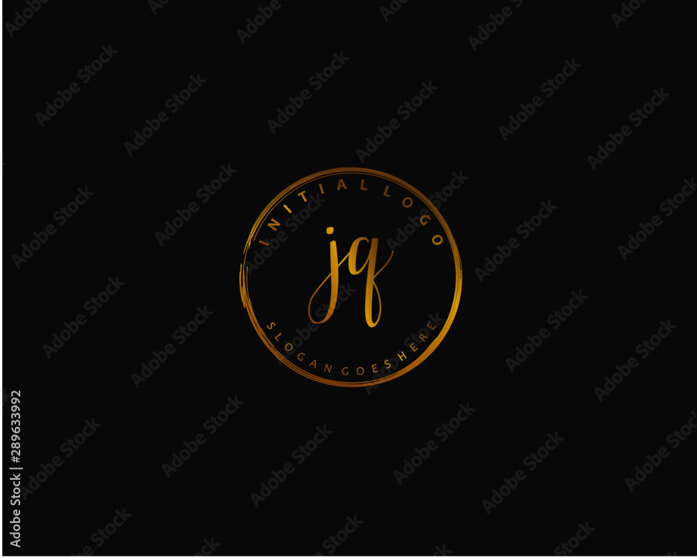 JQ Initial letter logo template vector