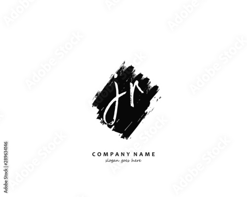 JR Initial letter logo template vector