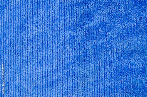 Top view blue microfiber cloth texture background