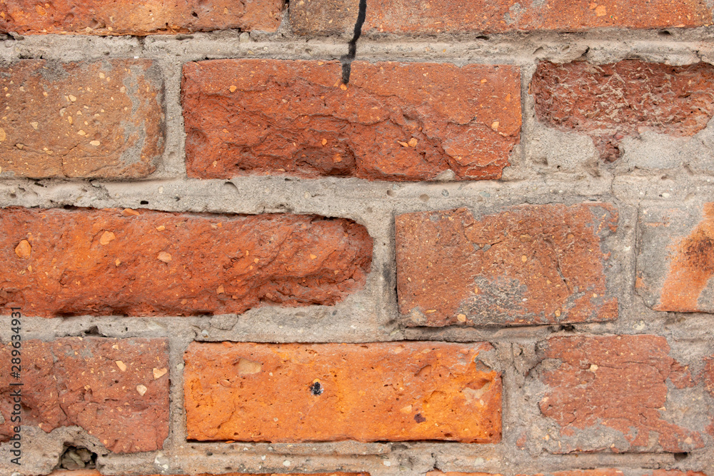 Obraz premium Background from old brick wall close up