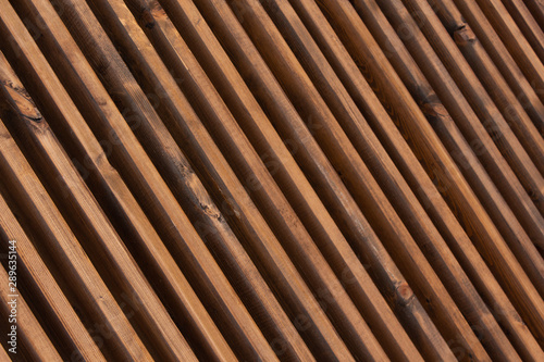 Background of wooden planks diagonally