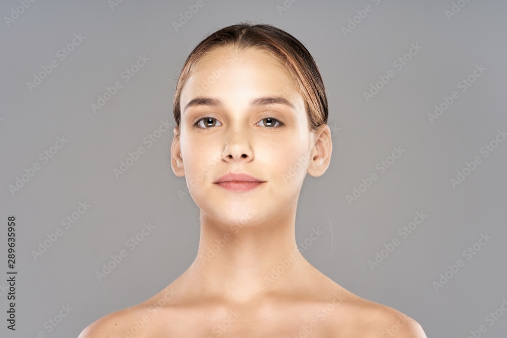 portrait of young woman with perfect skin portrait of young woman with perfect skin