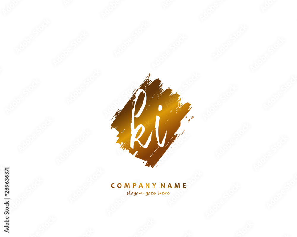 KI Initial letter logo template vector