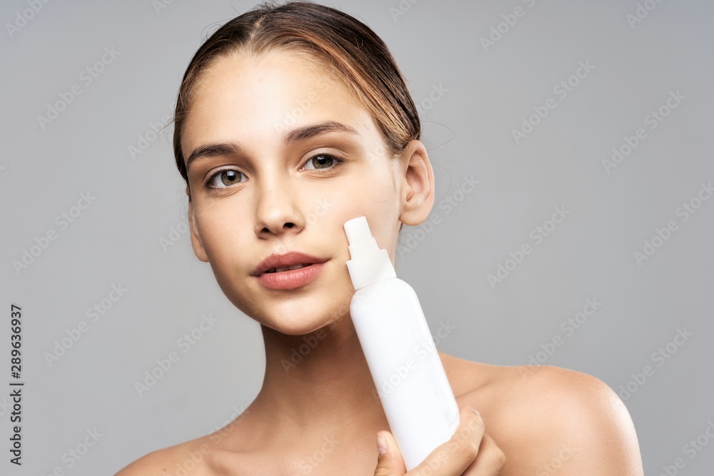 closeup portrait of young woman
