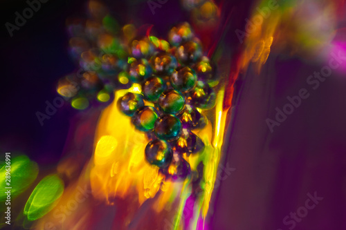 Colorful abstract background with little glass orbs 