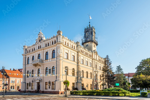 View at the Building of Town Hall in Jaroslaw - Poland