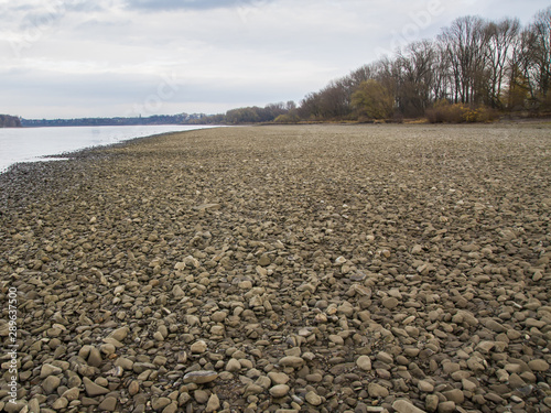 Stones in the riverbed at low tide. © Ralph