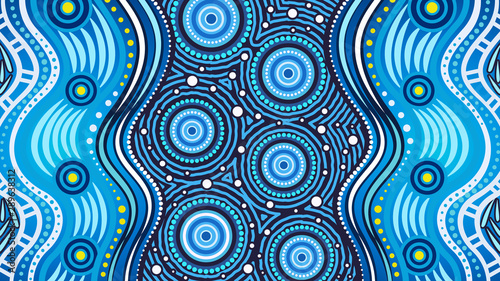 Illustration based on aboriginal style of background.