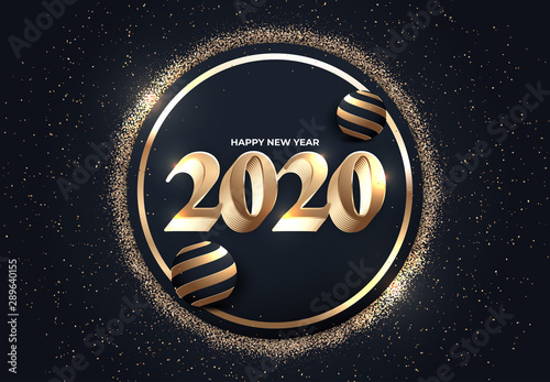 New Year Background in Luxury Background Design with Gold Grunge Effect
