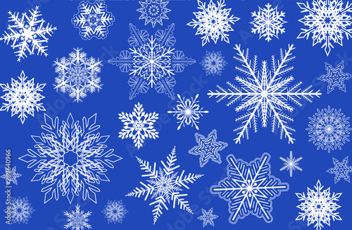 Snowflakes winter backgroun...