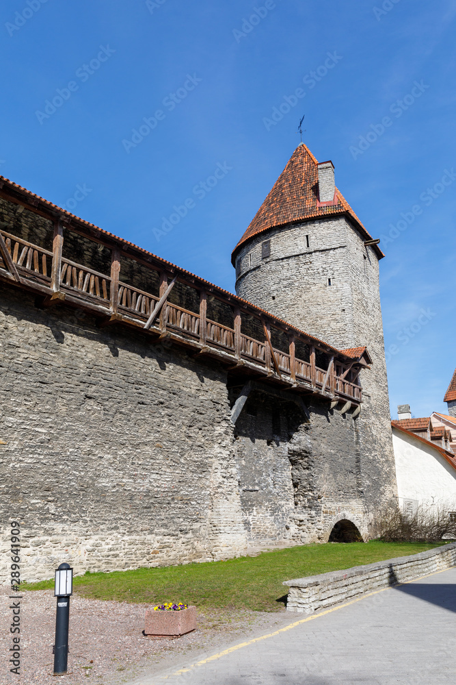 Curtain wall and a tower in Tallinn, Estonia