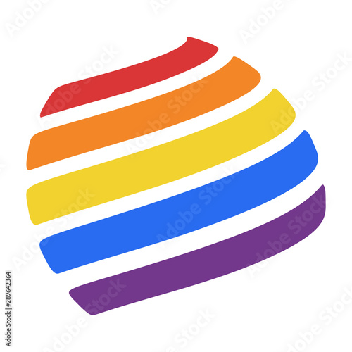 LGBT emblem on a white background. Vector illustration