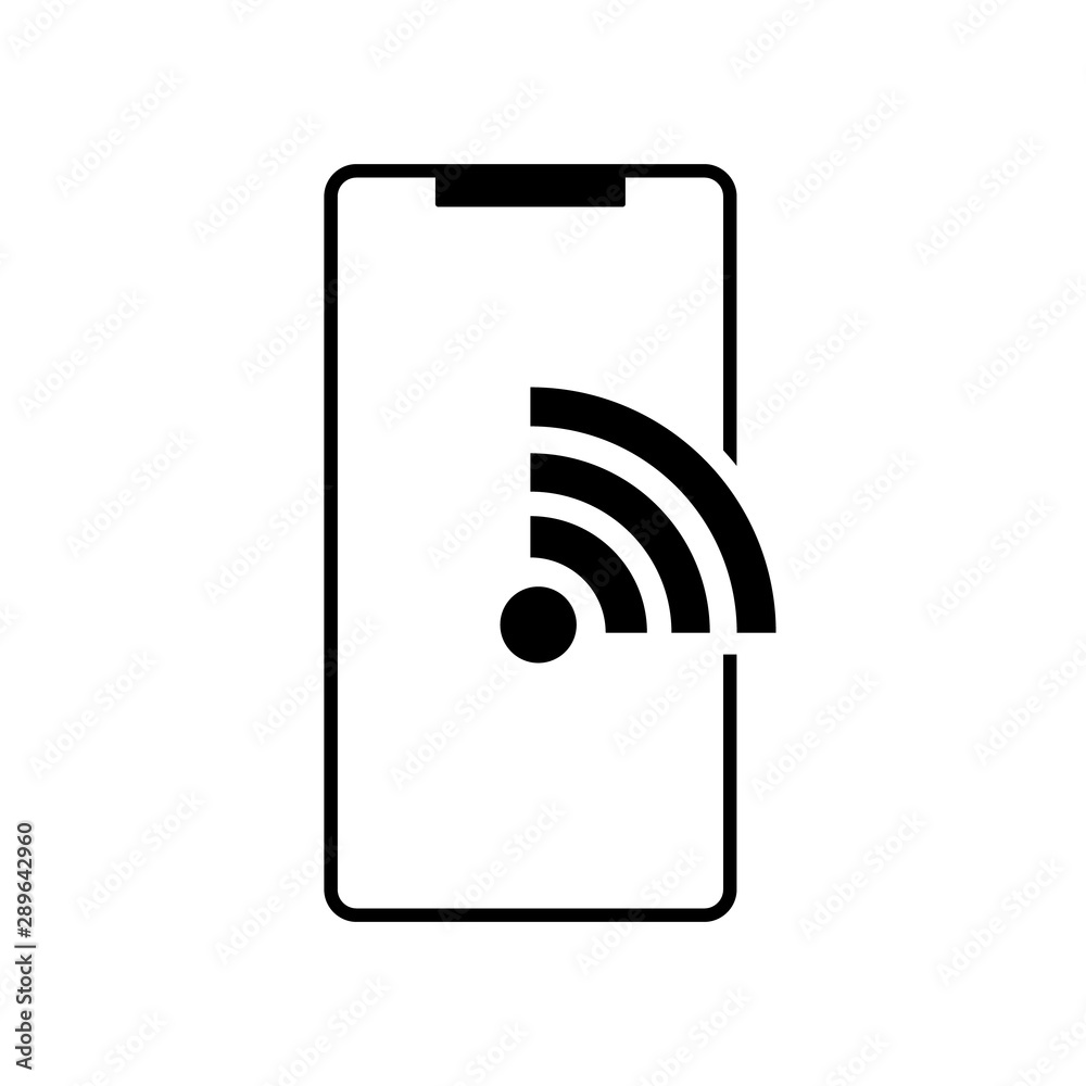 Smartphone line art mobile phone logo vector icon design template Smartphone line art mobile phone logo vector icon design template