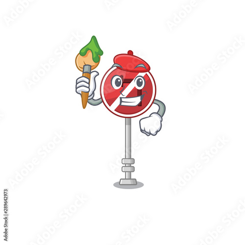 Artist no left turn on the mascot