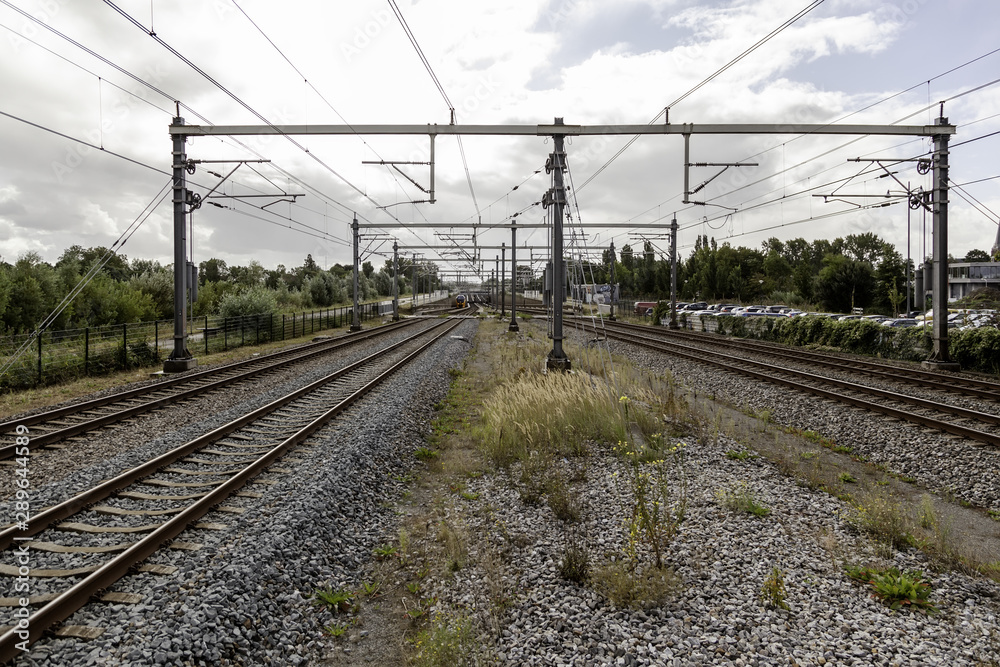Train tracks in Amsterdam