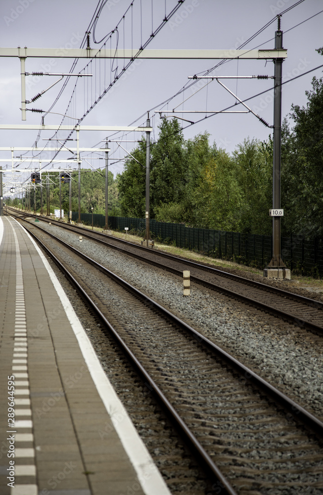 Train tracks in Amsterdam