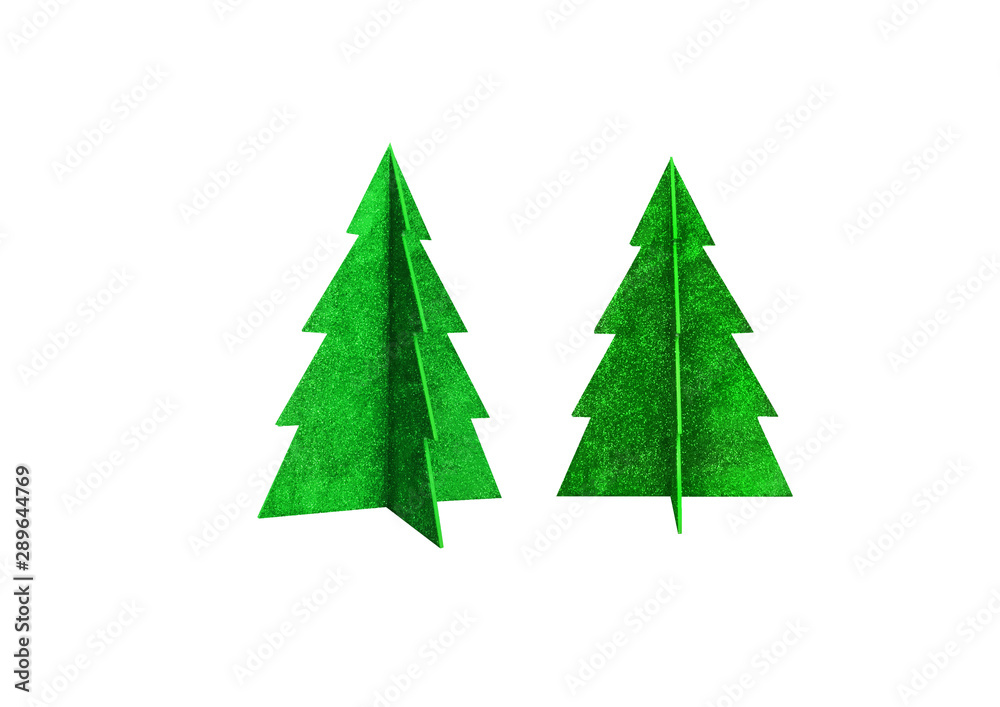 Obraz premium Christmas tree isolated on white background - small size Christmas tree for decoration