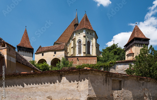 View of the saxon fortified church of Biertan, Romania.