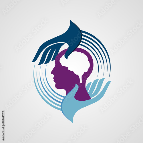 intelligence Tech Colorful Mind Head Health logo designs concept