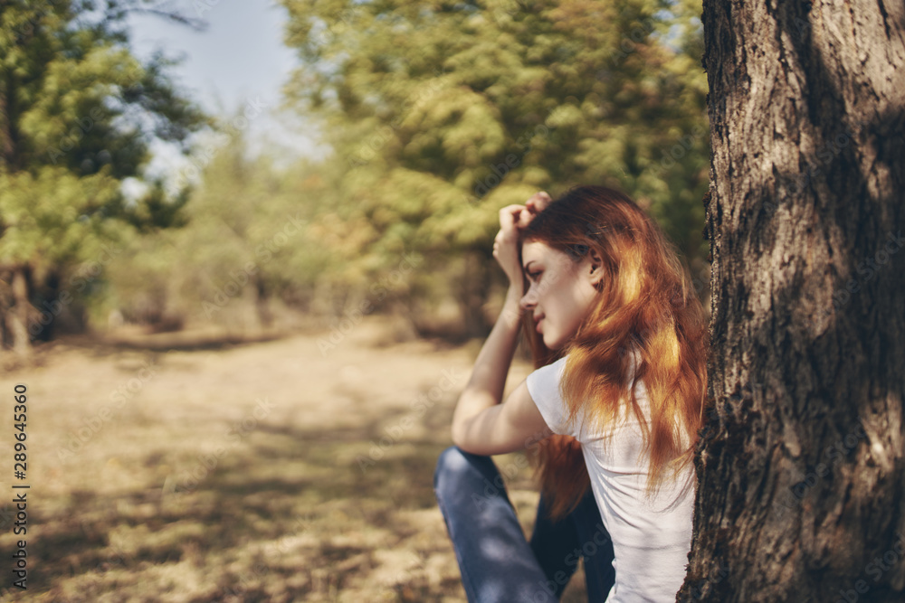 young woman in the park young woman in the park