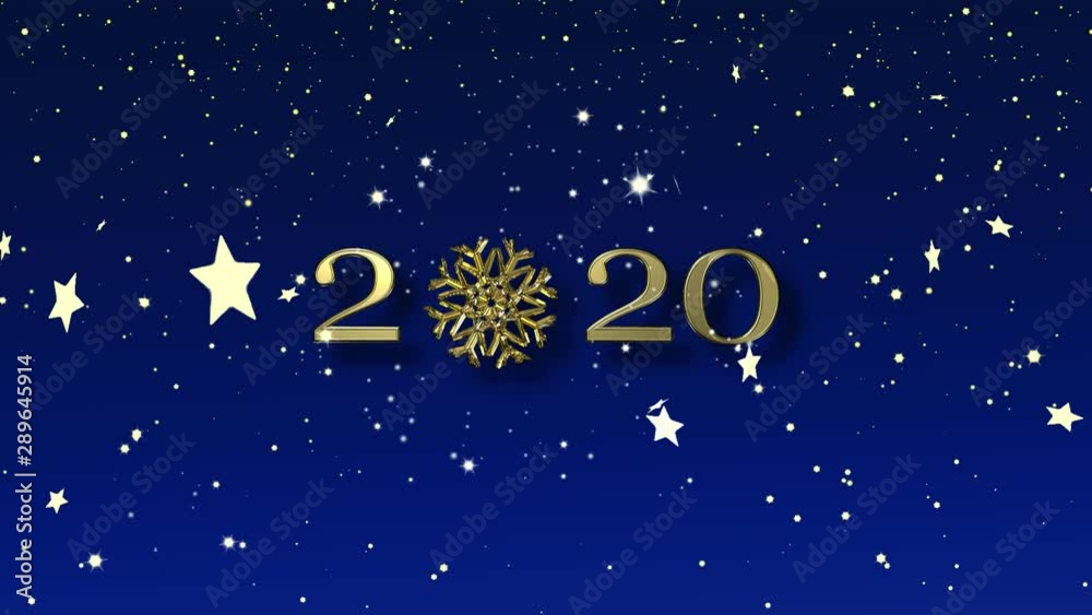 Animation 3d, Christmas background 2020 and snowflakes. New Year Animation 3d, Christmas background 2020 and snowflakes. New Year