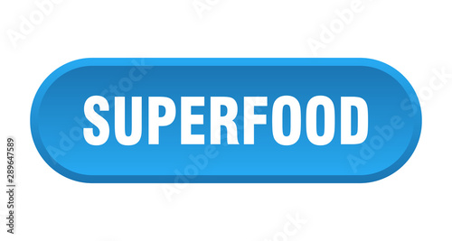 superfood button. superfood rounded blue sign. superfood