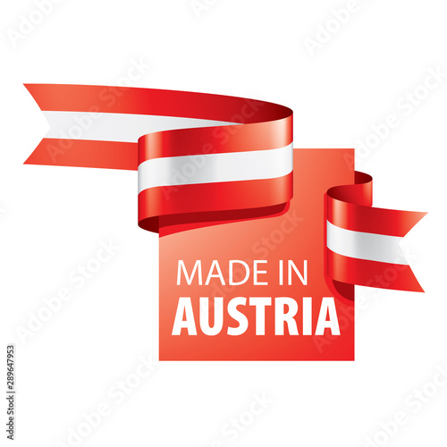 Austria flag, vector illustration on a white background