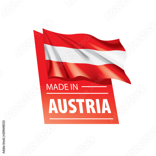 Austria flag, vector illustration on a white background