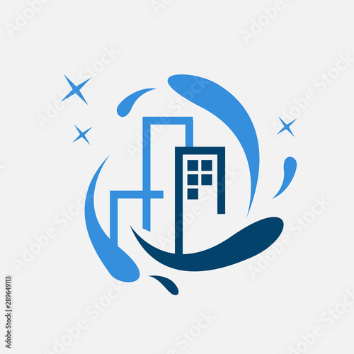 house cleaning logo icon design vector template isolated