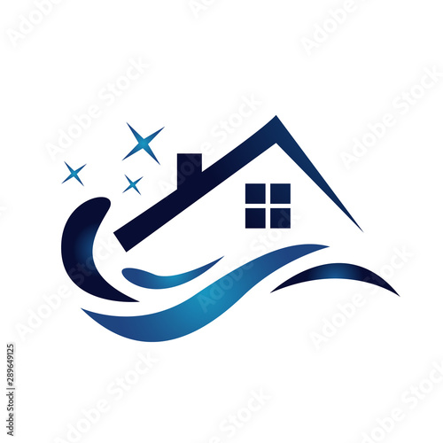 house cleaning logo icon design vector template isolated