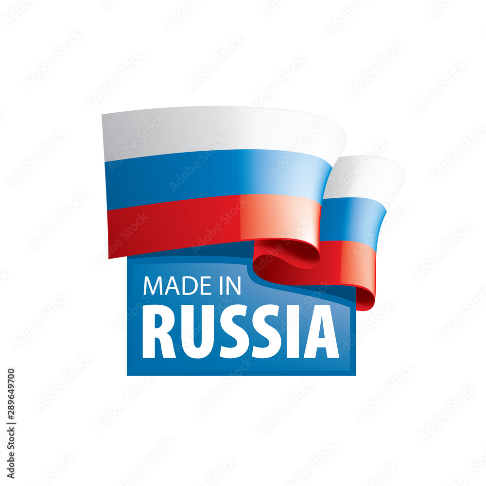 Russia flag, vector illustration on a white background Russia flag, vector illustration on a white background