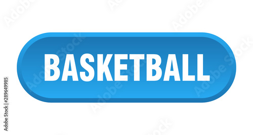 basketball button. basketball rounded blue sign. basketball