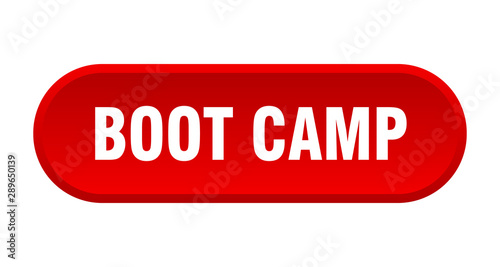 boot camp button. boot camp rounded red sign. boot camp