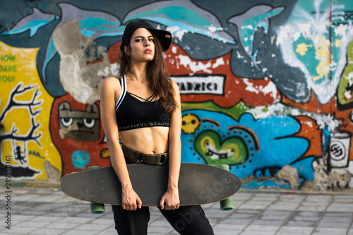 Young and pretty woman in casual clothes