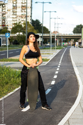 Young and pretty woman in casual clothes