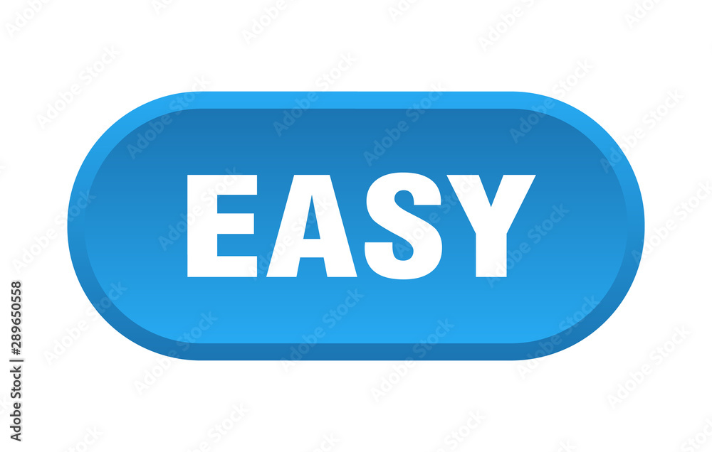 easy button. easy rounded blue sign. easy easy button. easy rounded blue sign. easy