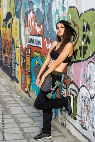 Young and pretty woman in casual clothes