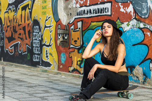 Young and pretty woman in casual clothes