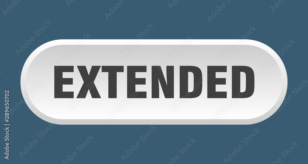 extended button. extended rounded white sign. extended extended button. extended rounded white sign. extended