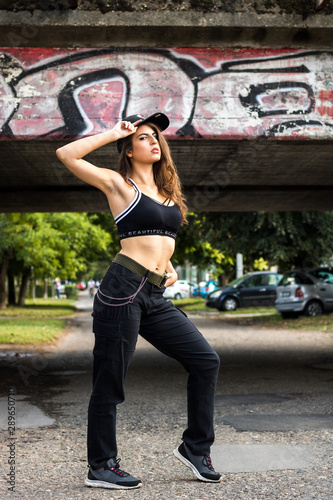 Young and pretty woman in casual clothes