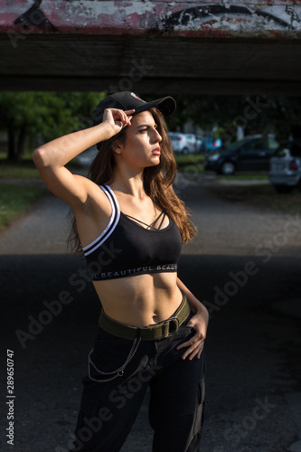 Young and pretty woman in casual clothes