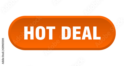 hot deal button. hot deal rounded orange sign. hot deal