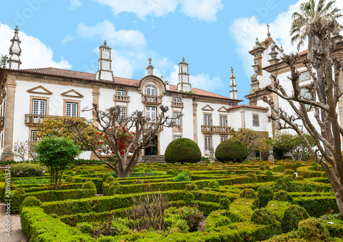 View on Mateus palace in Vila Real, Portugal