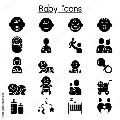Baby, Infant icon set vector illustration graphic design