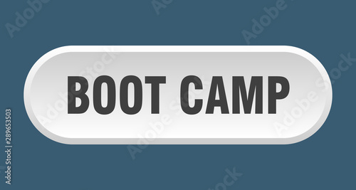 boot camp button. boot camp rounded white sign. boot camp